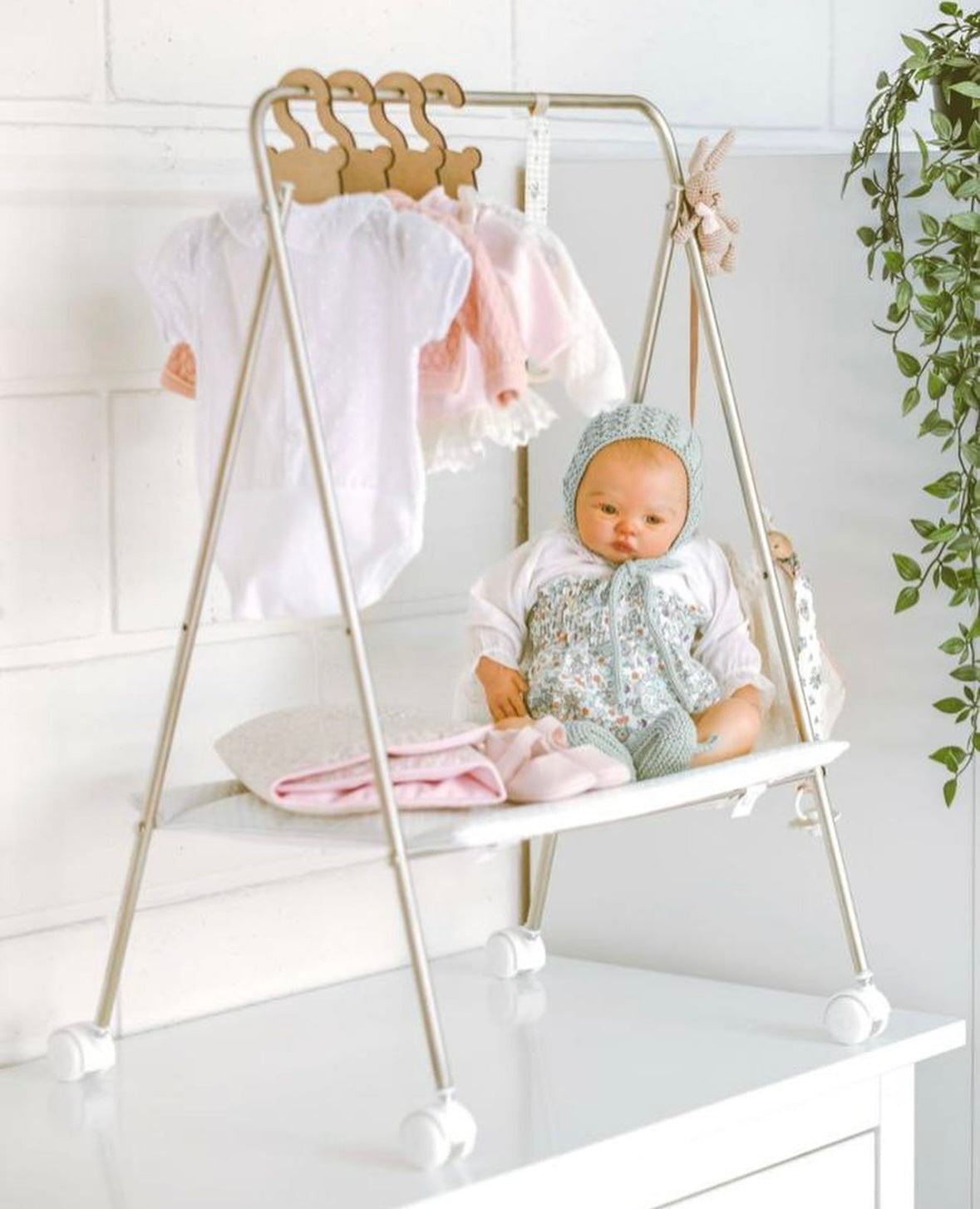 Bebelux Doll Clothes Rail, Doll Changer & Bag