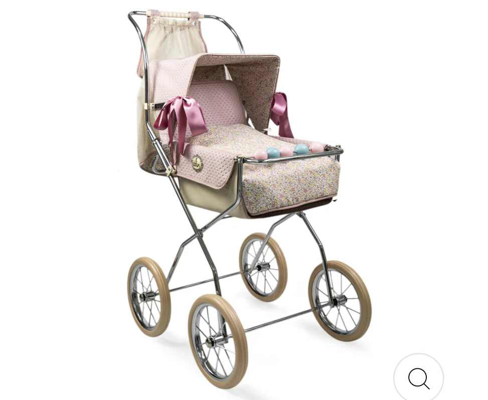 Bebelux Powder Pink Vintage Dolls Pram