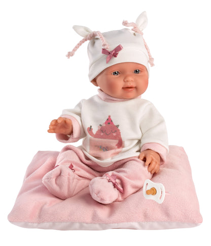 26312 Girl Doll With Cushion 26cm