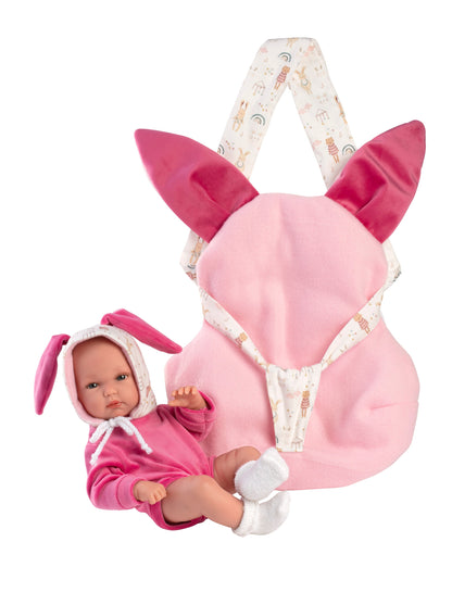 63506 Girl Doll With Baby Carrier 35cm