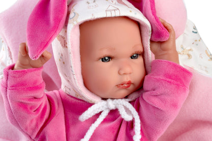 63506 Girl Doll With Baby Carrier 35cm