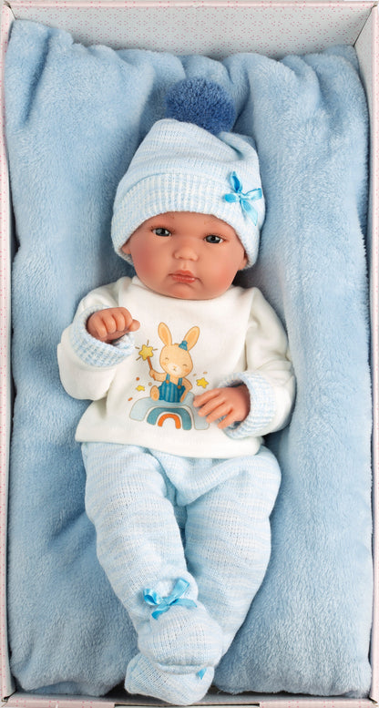 63507 Boy Doll With Cushion 35cm