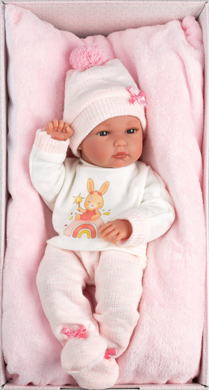 63508 Girl Doll With Cushion 35cm