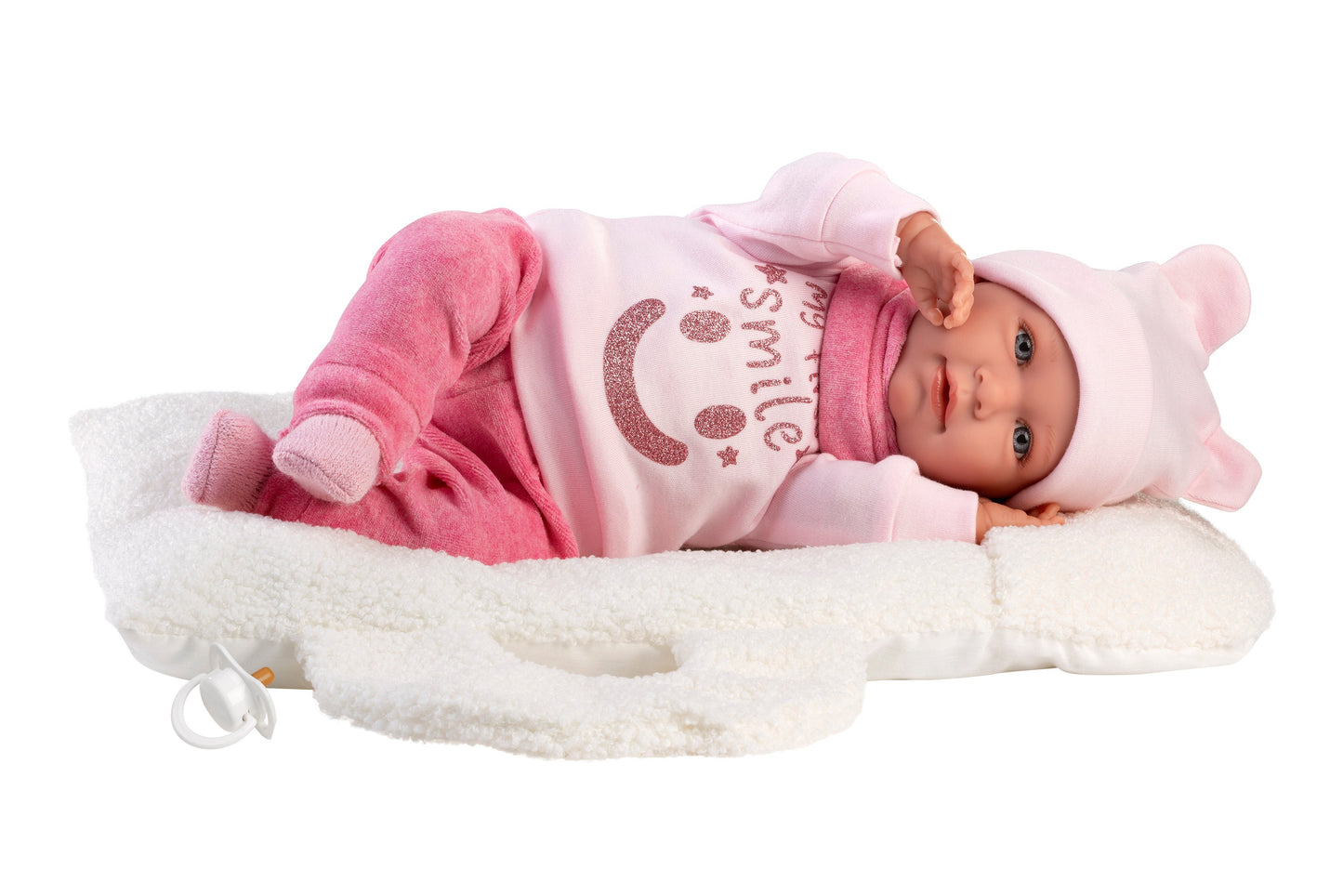 74140 Mimi Smile Laughing Doll With Baby Carrier 42cm