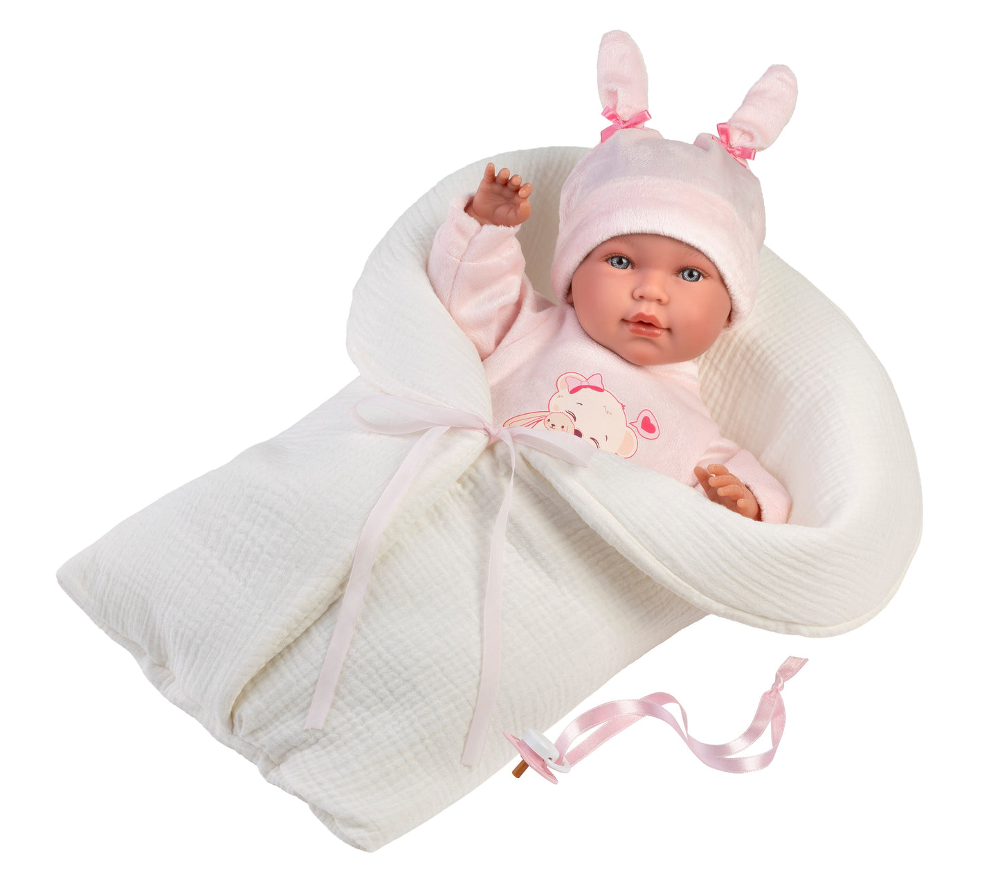 74144 Abril Crying Doll With Sleeping Bag 42cm