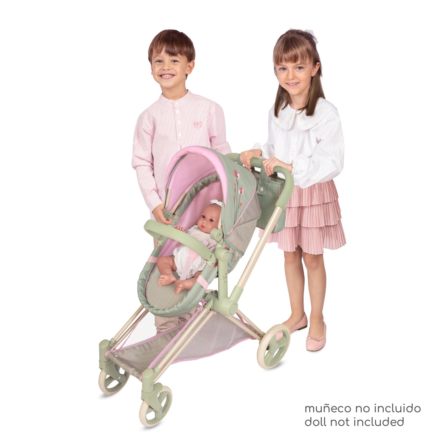 81768 3x1 Doll Pram, Stroller & Cot - Botanic Collection
