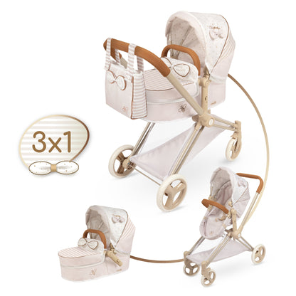 81778 3x1 Doll Pram, Stroller & Cot - Verona Collection