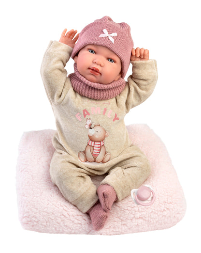 84488 Tina Crybaby With Cushion 44cm