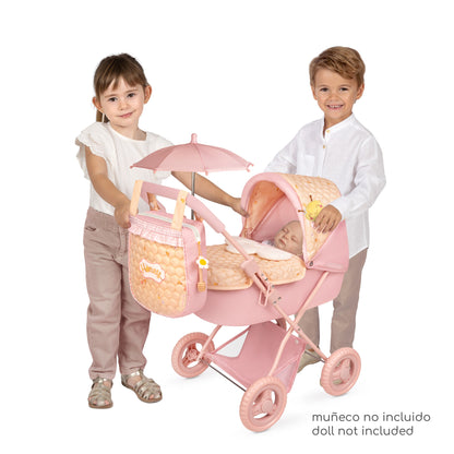 85070 Doll Pram with Parasol - Honey Collection (Under 5 years)