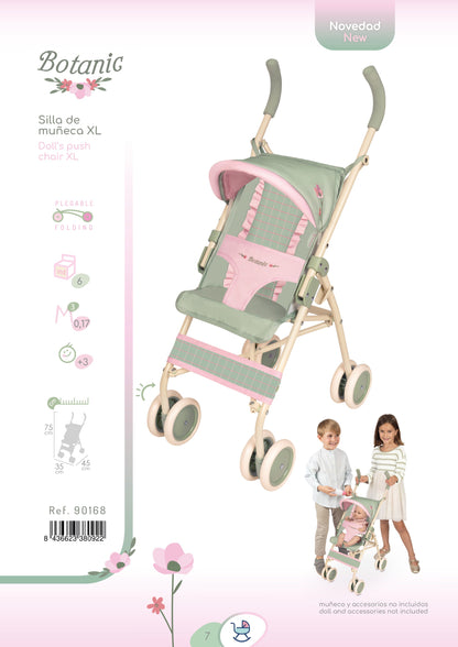 90168 XL Doll Buggy Stroller With Bag - Botanical Collection