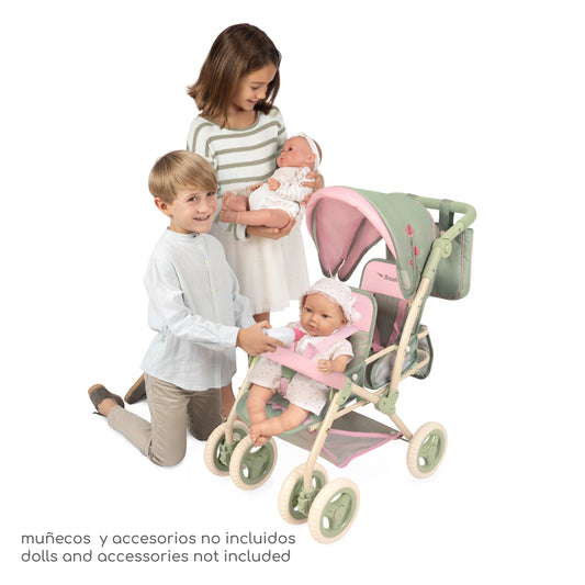 90368 Twin Doll Pram 72cm - Botanic Collection (age 4 and over)