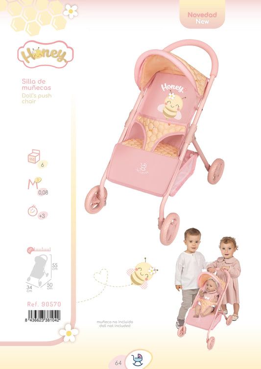 90570 First Doll Buggy Stroller Jogger - Honey Collection (Under 4 years)