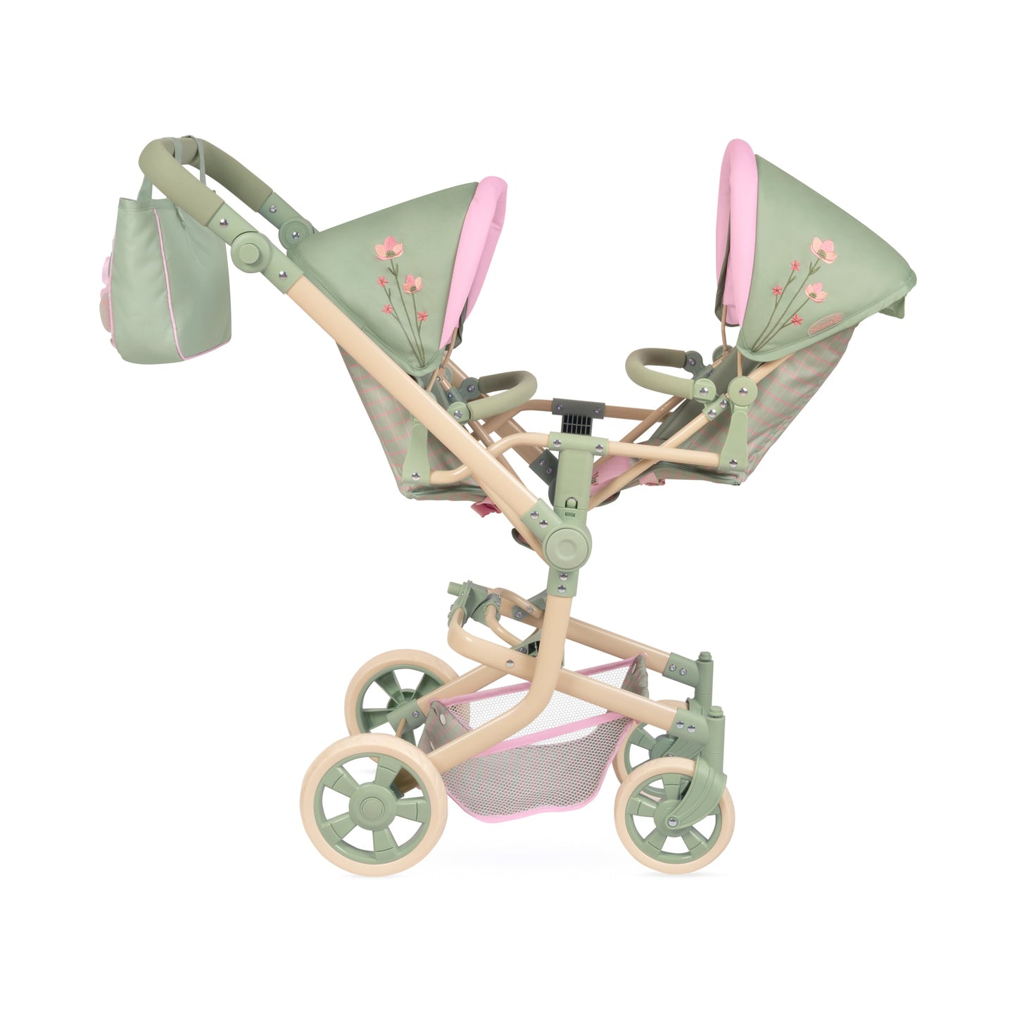 90868 Multi-Position Twin Doll Pram 91cm - Botanic Collection (age 5 and over)