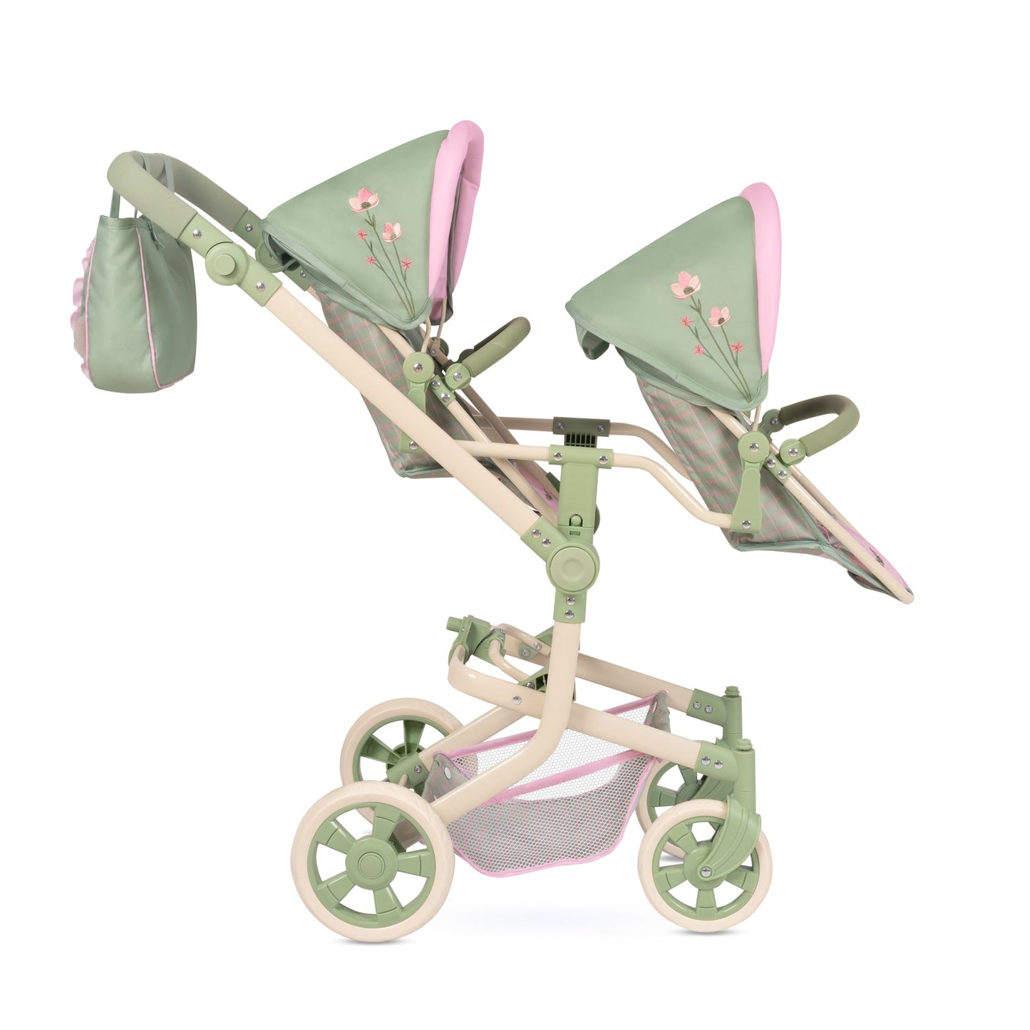 90868 Multi-Position Twin Doll Pram 91cm - Botanic Collection (age 5 and over)