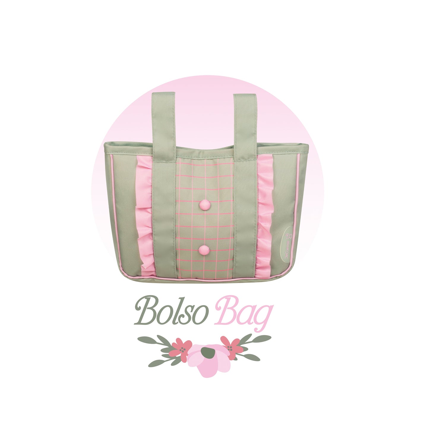 90868 Multi-Position Twin Doll Pram 91cm - Botanic Collection (age 5 and over)