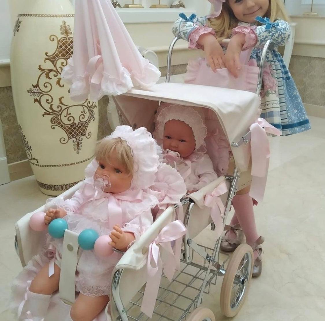 Pink Twin Big Sweet Pushchair by Bebelux - Fallons Toys&Shoes - Bebelux