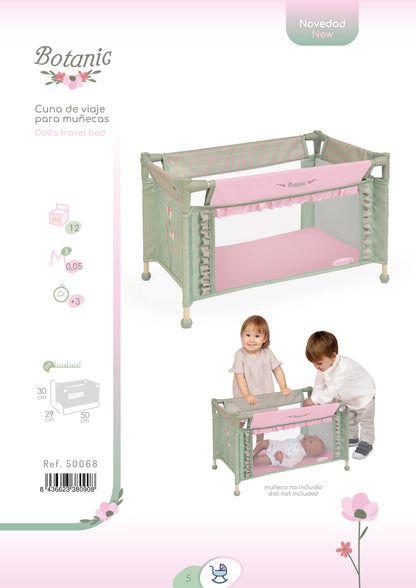 50068 Doll Travel Bed Cot Botanic Collection