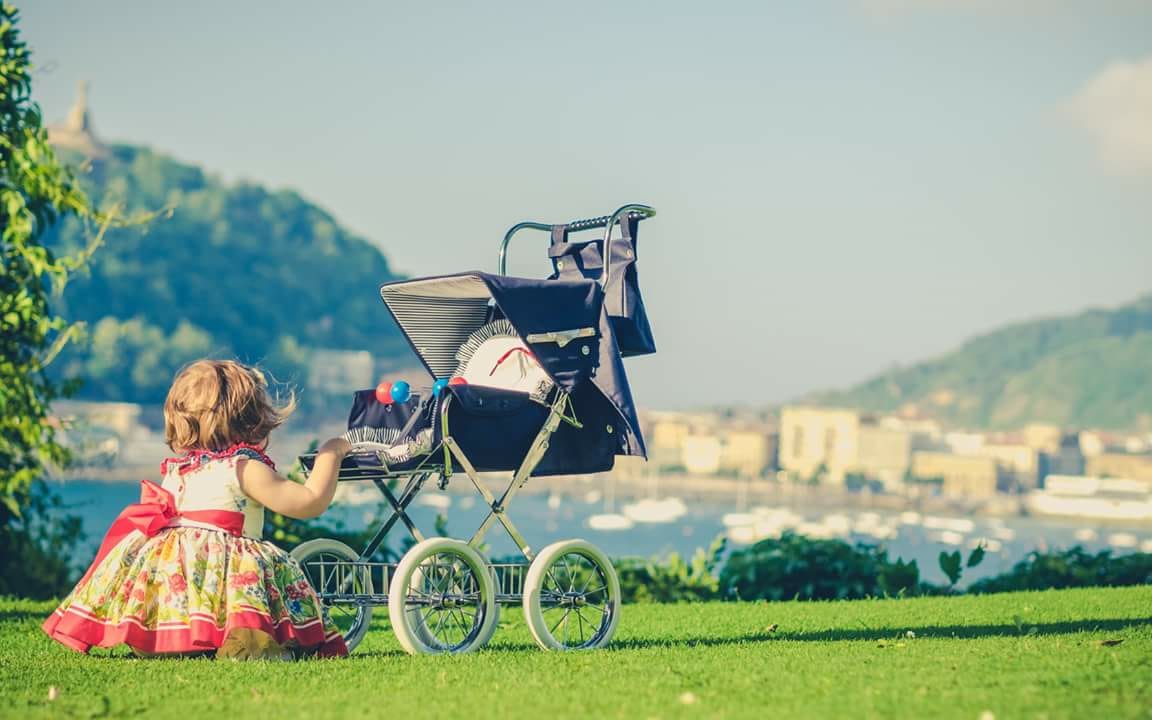 Bebelux Navy Paris Doll Pram Pushchair