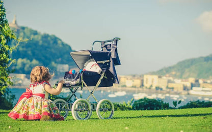 Bebelux Navy Paris Doll Pram Pushchair