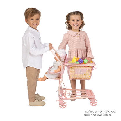 52170 Shopping Trolley Cart With Food - Honey Collection