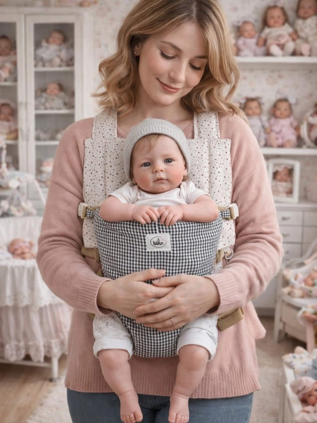 Bebelux Doll Carrier with dummy Holder - Black