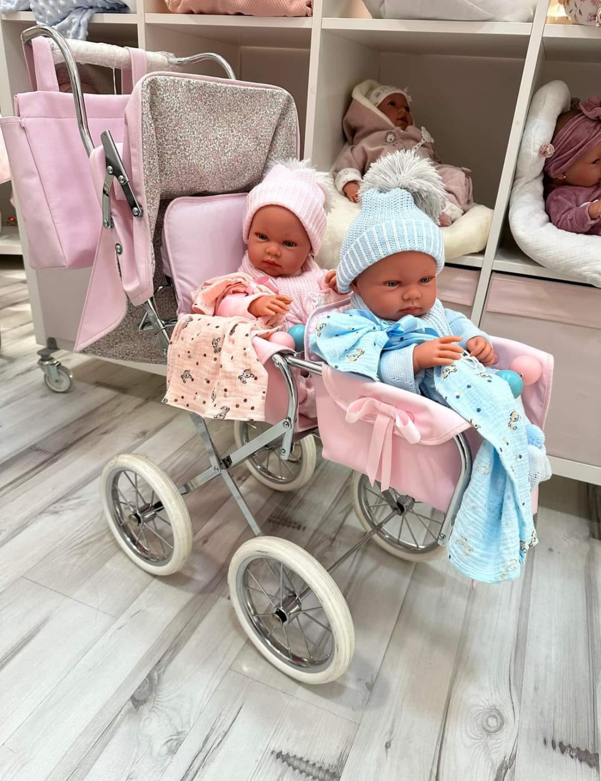 Pink Twin Big Sweet Pushchair by Bebelux