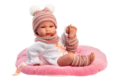 63512 Girl Doll With Cushion 38cm