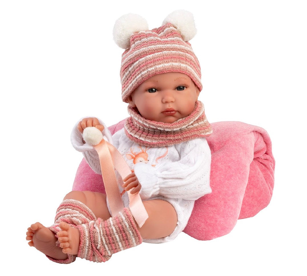 63512 Girl Doll With Cushion 38cm
