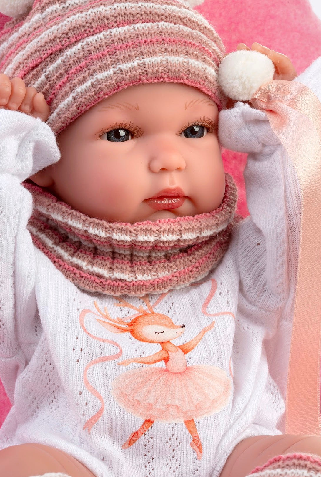 63512 Girl Doll With Cushion 38cm