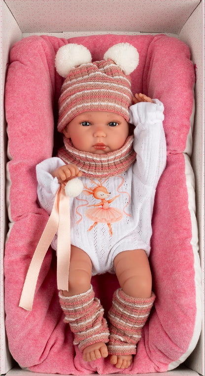63512 Girl Doll With Cushion 38cm