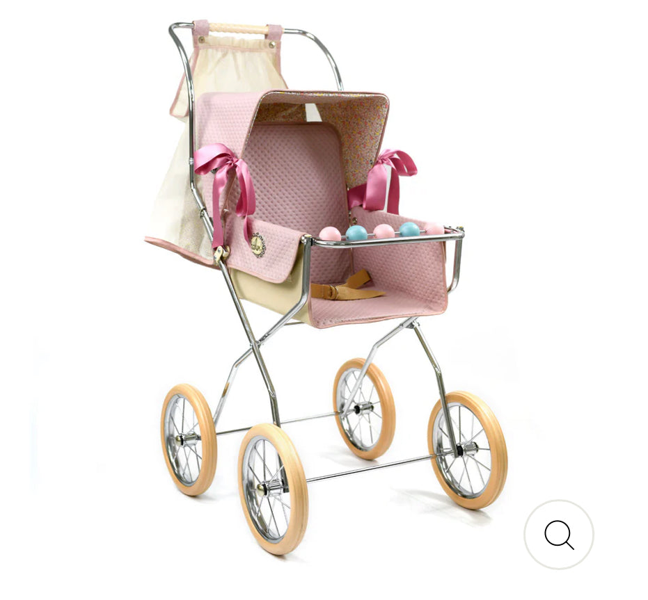 Bebelux Powder Pink Vintage Dolls Pram