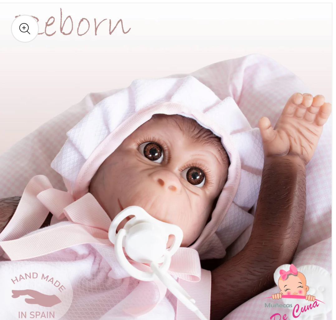 36401 Reborn Silicone Feel Monkey Pink Dress