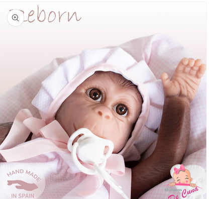 36401 Reborn Silicone Feel Monkey Pink Dress