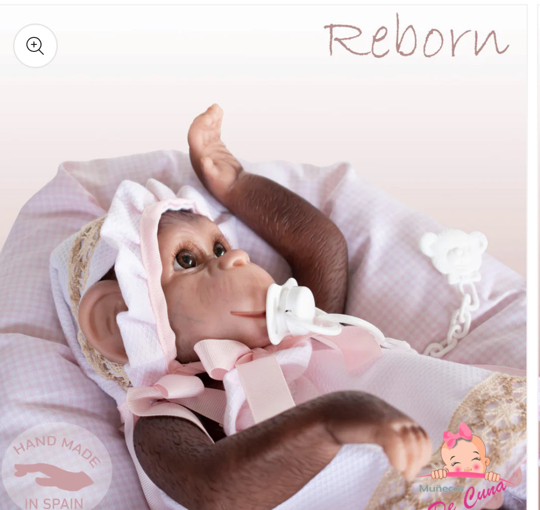 36401 Reborn Silicone Feel Monkey Pink Dress