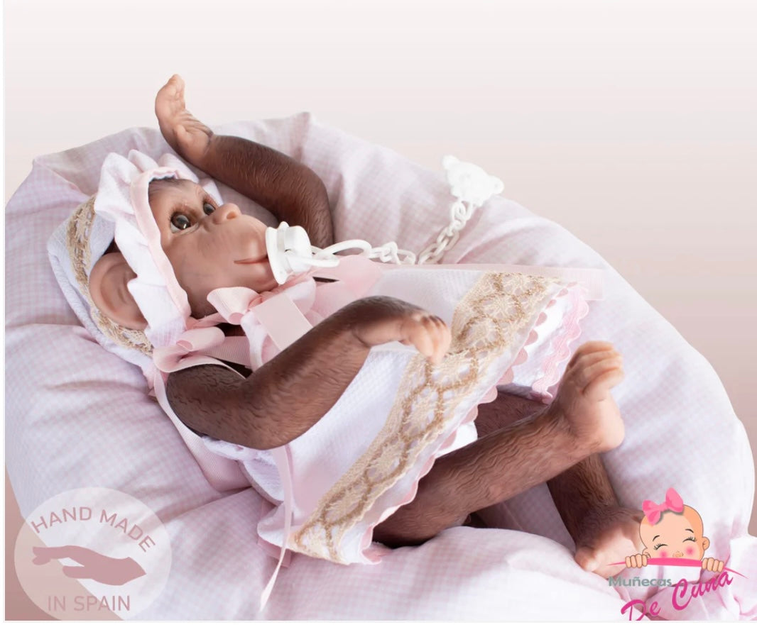 36401 Reborn Silicone Feel Monkey Pink Dress