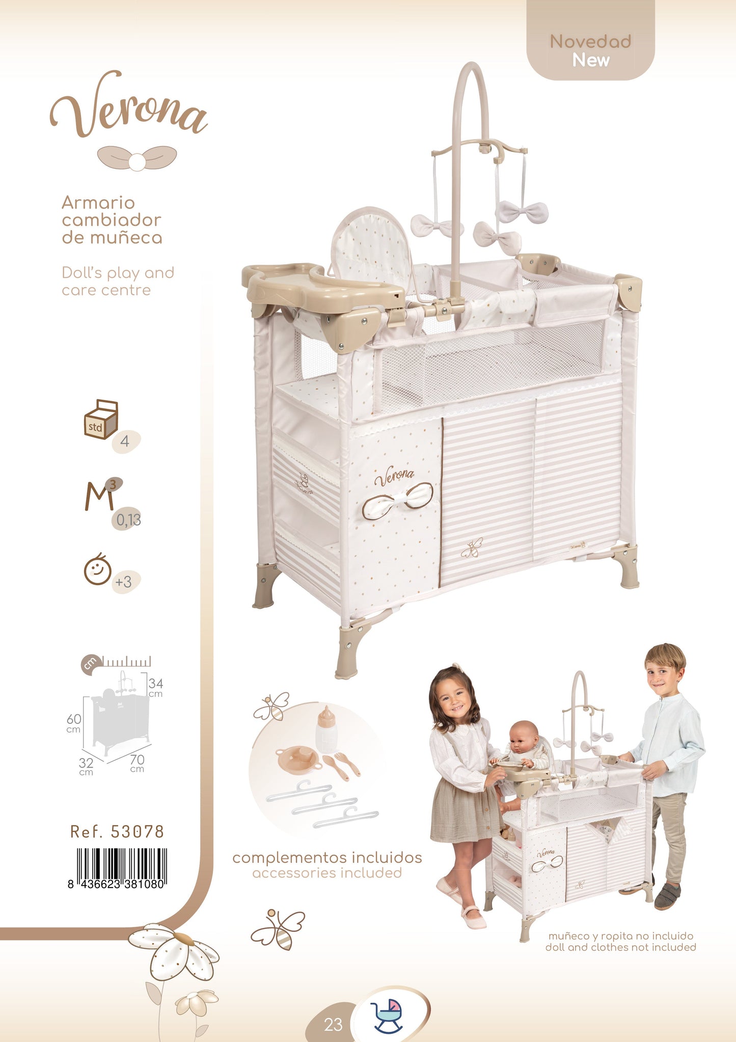 53078 Doll's Activity Station 9x1 Verona Collection