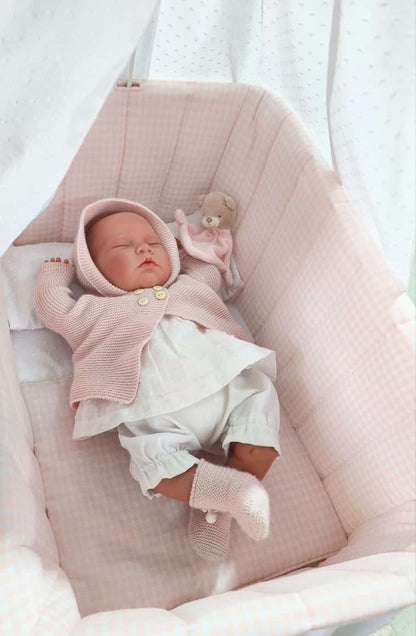 Bebelux Pink Doll Bassinet Cot Crib